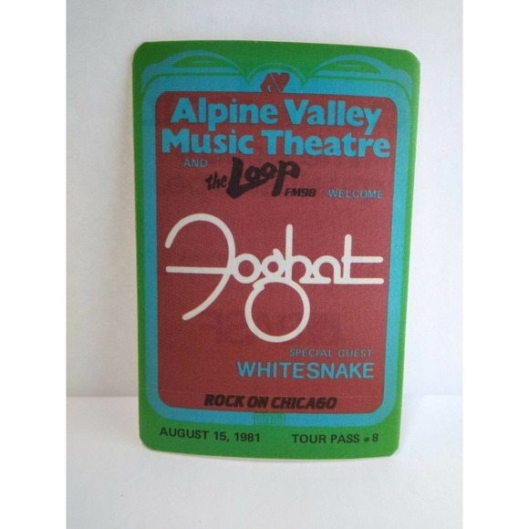 Foghat Whitesnake 1981 Vintage Radio Backstage Pass Original Hard Rock Metal - Picture 2 of 3